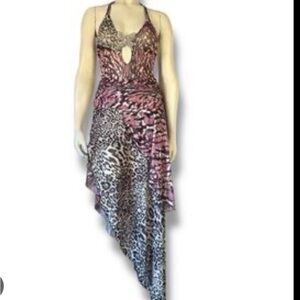 Dolls Kill Generation Kiss Tropical Vice Leopard Asymmetrical Dress NWT XXS